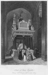 Grab von Königin Elisabeth: Heinrich VII. Kapelle, Westminster Abbey, um 1841