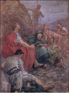 Brutus und seine Gefährten nach der Schlacht von Philippi, aus Plutarch Lives, veröffentlicht von T C & E C Jack Ltd von William Rainey