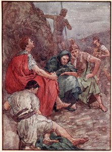 Brutus und seine Gefährten nach der Schlacht von Philippi, Illustration aus 