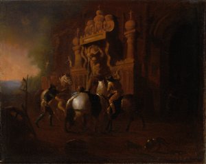 Pferde an einem Brunnen, 1856-57