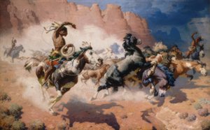 Der Sturz des Leithengstes von William Robinson Leigh