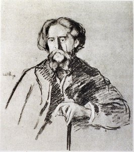 Porträt von Alphonse Daudet von William Rothenstein