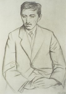 Porträt von E.M. Forster (1879-1970) von William Rothenstein