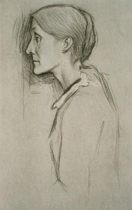 Porträt von Julia Stephen (1848-95) von William Rothenstein