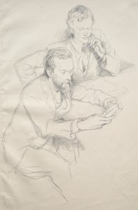 Ricketts und Shannon, 1897 von William Rothenstein