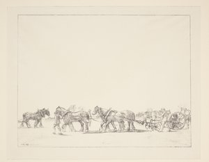 Säen mit Hilfe von Zugpferden von William Rothenstein