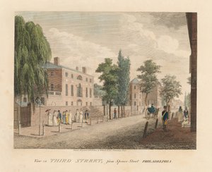 Blick in die Third Street von Spruce von William Russell Birch