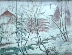 Chalets im Schnee von William Samuel Horton
