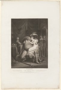 Prinz Hal und Poins überraschen Falstaff mit Doll Tearsheet von William Satchwell Leney