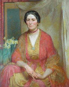 Porträt der Frau des Künstlers von William Shackleton