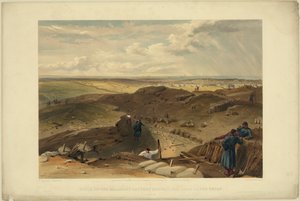 Malakoff-Redoute, Batterie Gervais und Rückseite des Redans, 1855