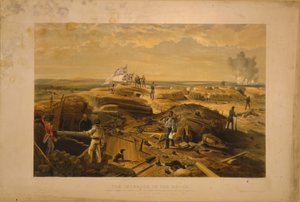 Das Innere des Redan, von seiner linken Seite aufgenommen, 1855 von William Crimea Simpson