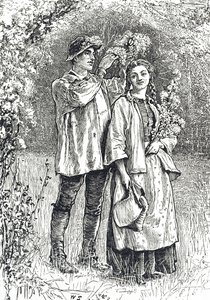 Gravur, die die Krönung der Maikönigin darstellt von William Small