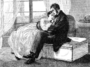 Illustration, die die Annahme eines Heiratsantrags darstellt von William Small