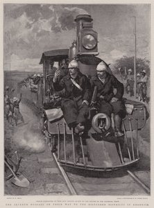 Die Siebten Husaren auf dem Weg in das unruhige Gebiet in Rhodesien von William Small