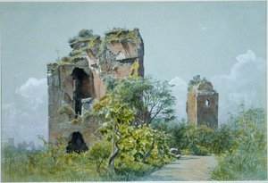 Bäder des Trajan (Sette Sale, Villa Brancaccio, Rom) von William Stanley Haseltine