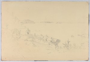 Studie einer Meereslandschaft. Porcupine Islands, Bar Harbor, ME von William Stanley Haseltine