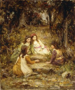 Kinder in einem Obstgarten von William Stewart MacGeorge