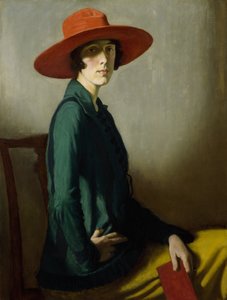 Dame mit rotem Hut