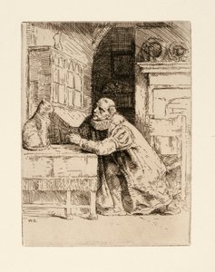 Montaigne und die Katze. Illustration zu Izaak Walton und Charles Cotton