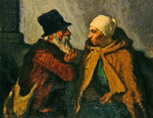 Altes Paar im Gespräch