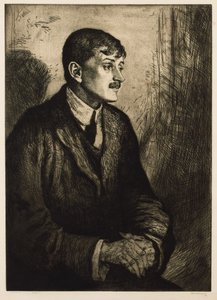 Porträt des Dichters John Masefield 1878-1967 von William Strang