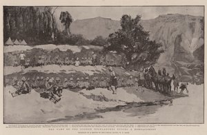 Das Lager der Gordon Highlanders während eines Bombardements