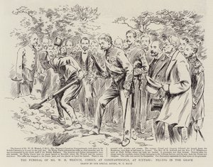Die Beerdigung von Mr. W.H. Wrench, Konsul in Konstantinopel, in Scutari, Grabfüllung von William T. Maud