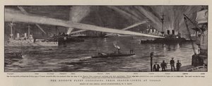 Die Reserveflotte übt ihre Suchscheinwerfer in Torbay von William T. Maud
