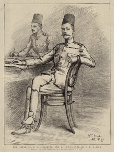 Der Sirdar, Sir H H Kitchener, und sein ADC, Bimbashi J K Watson von William T. Maud