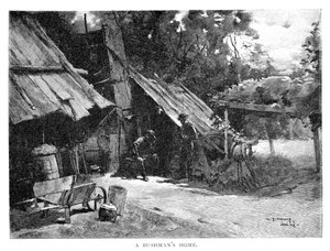 Ein Buschmannsheim, Australien, 1886