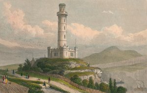 Nelsons Monument, Calton Hill, Edinburgh, um 1830