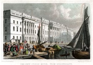 Das neue Zollhaus, von Billingsgate, City of London, ca. 1830