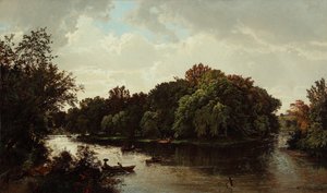 Seelandschaft, Bootfahren 1861 von William Trost Richards