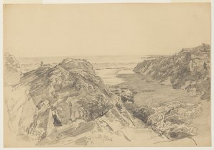 Studie für "Von Paradies zu Fegefeuer, Newport" von William Trost Richards