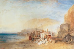 Hastings: Fischmarkt am Strand, früher Morgen von Joseph Mallord William Turner