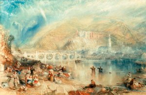 Heidelberg mit einem Regenbogen