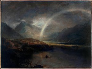 Lake Buttermere, mit Teil von Cromackwater, Cumberland, ein Schauer