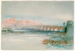 Regensburg von jenseits der Donau aus gesehen von Joseph Mallord William Turner