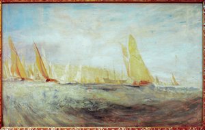 Skizze für East Cowes Castle: Die Regatta gegen den Wind