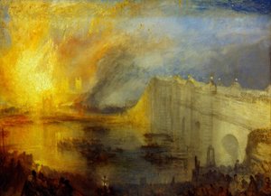 Das Brennen der Häuser von Lords und Commons, 16. Oktober