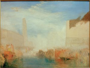 Venedig: Die Piazetta mit der Zeremonie der Hochzeit des Dogen