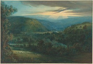 Morgendämmerung in den Tälern von Devon von William Turner of Oxford
