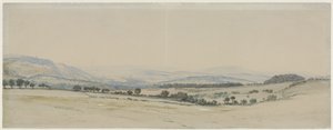 Hügellandschaft in Northumberland von William Turner of Oxford