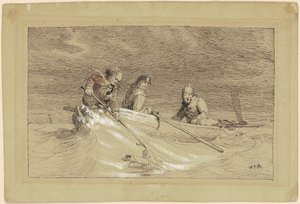 Studie für "Shad Fishing" von William Tylee Ranney