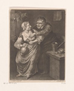 Wirtshausinterieur mit trinkendem Mann und Frau von William Vincent