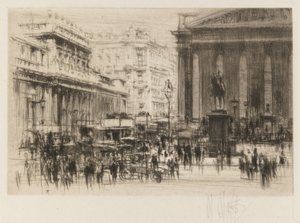 London Set: Bank (mit der Royal Exchange) von William Walcot