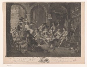 Interieur mit rauchender und trinkender Gesellschaft von William Walker