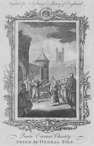 Die Keuschheit von Königin Emma wird durch Feuerprobe geprüft, 1773 von William Walker