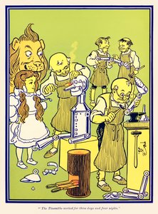 „Die Zinngießer arbeiteten drei Tage und vier Nächte.“ aus „Der Zauberer von Oz“ von L. Frank Baum von William Wallace Denslow